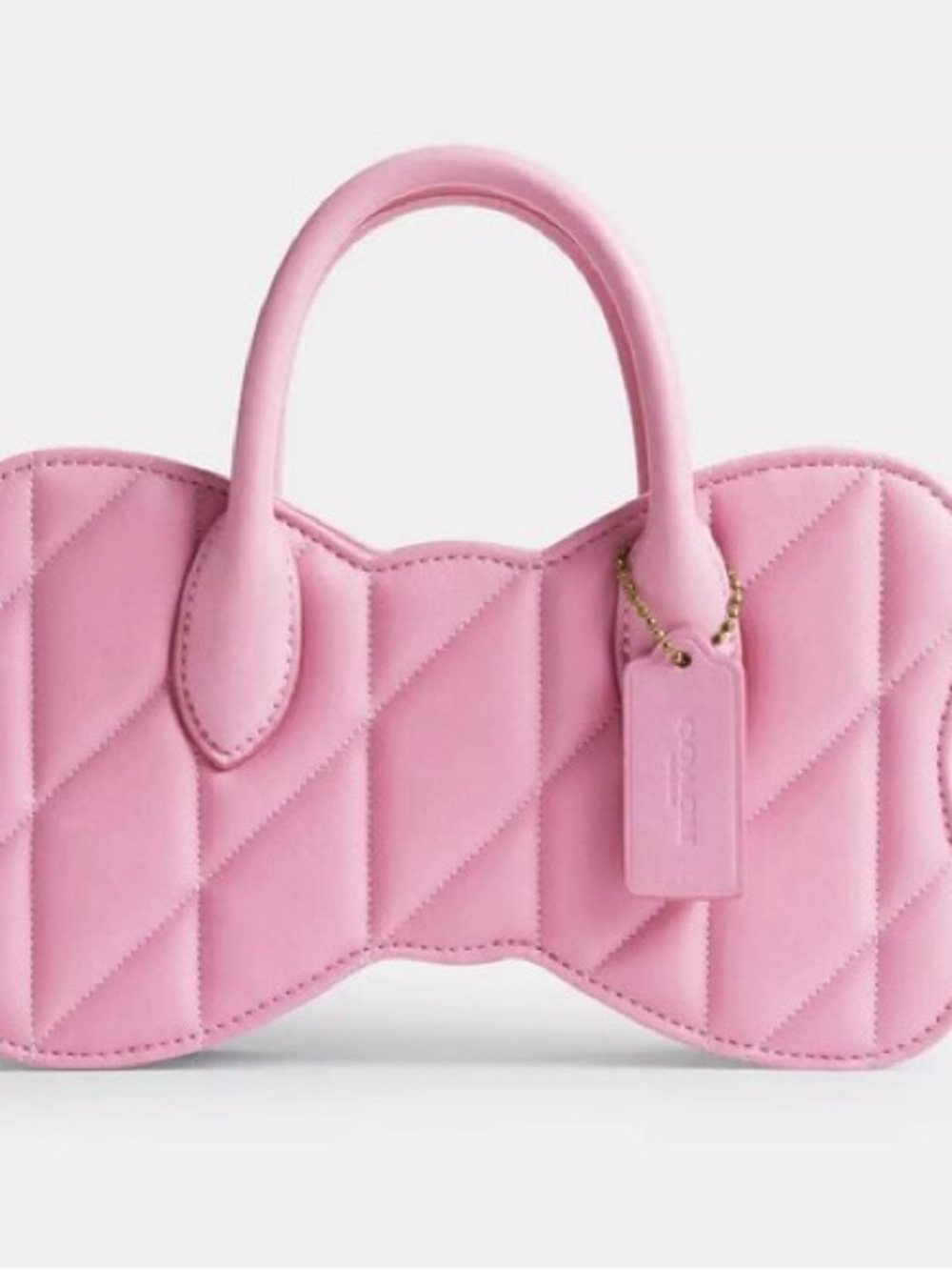 Coach Pink Quilted Bow Bag